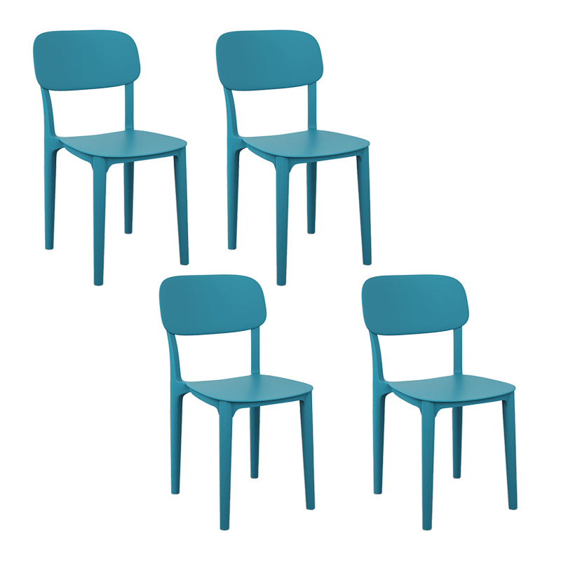 Plastic Dining Chair Modern Kitchen Side Chair 17'' Wide Open Back Dining Side Chair