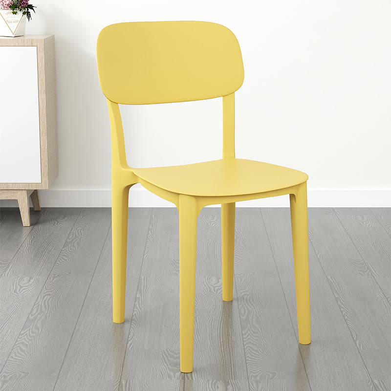 Plastic Dining Chair Modern Kitchen Side Chair 17'' Wide Open Back Dining Side Chair