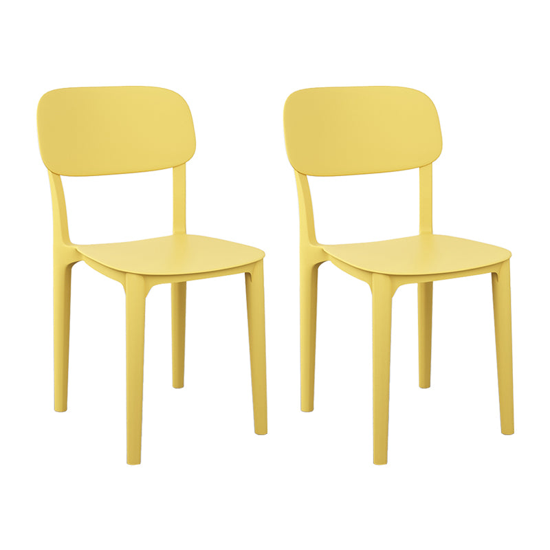 Plastic Dining Chair Modern Kitchen Side Chair 17'' Wide Open Back Dining Side Chair