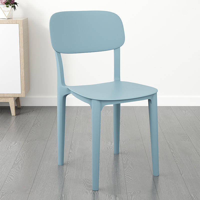 Plastic Dining Chair Modern Kitchen Side Chair 17'' Wide Open Back Dining Side Chair