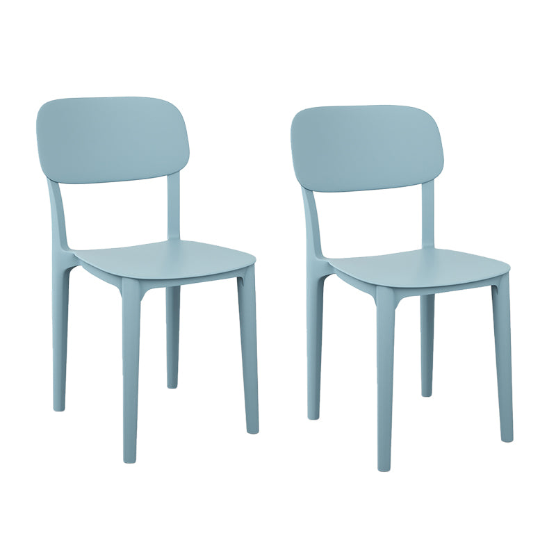 Plastic Dining Chair Modern Kitchen Side Chair 17'' Wide Open Back Dining Side Chair