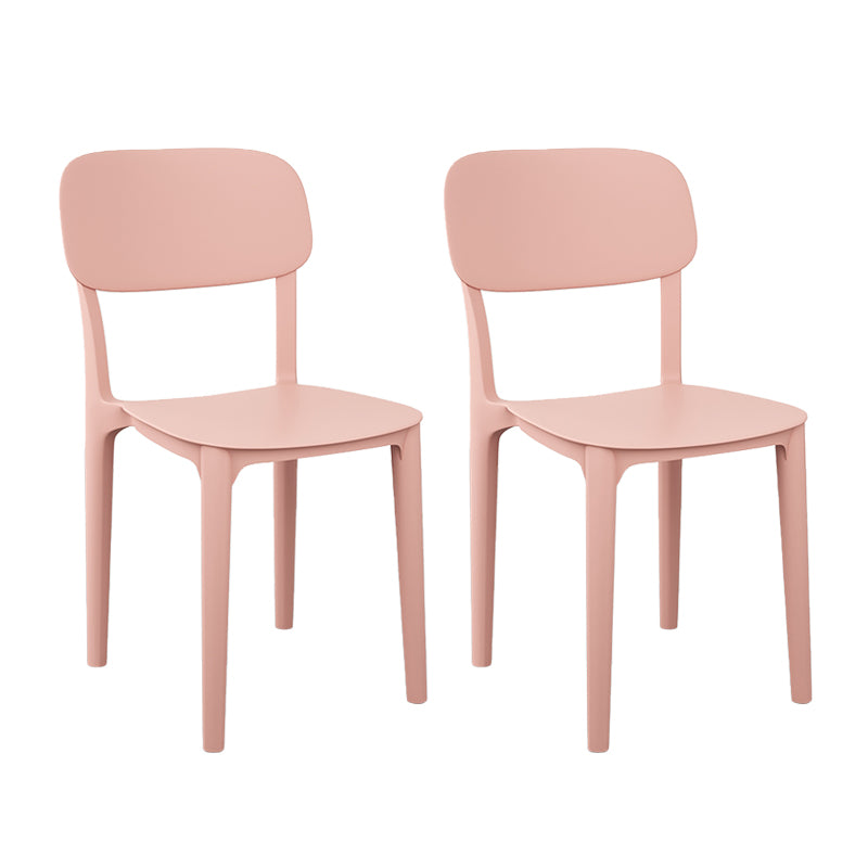 Plastic Dining Chair Modern Kitchen Side Chair 17'' Wide Open Back Dining Side Chair