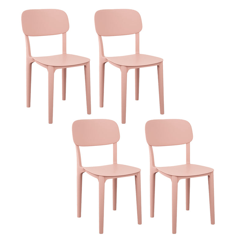 Plastic Dining Chair Modern Kitchen Side Chair 17'' Wide Open Back Dining Side Chair