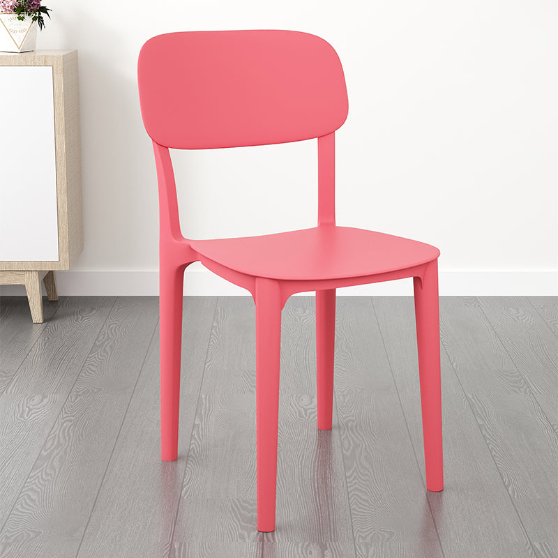 Plastic Dining Chair Modern Kitchen Side Chair 17'' Wide Open Back Dining Side Chair