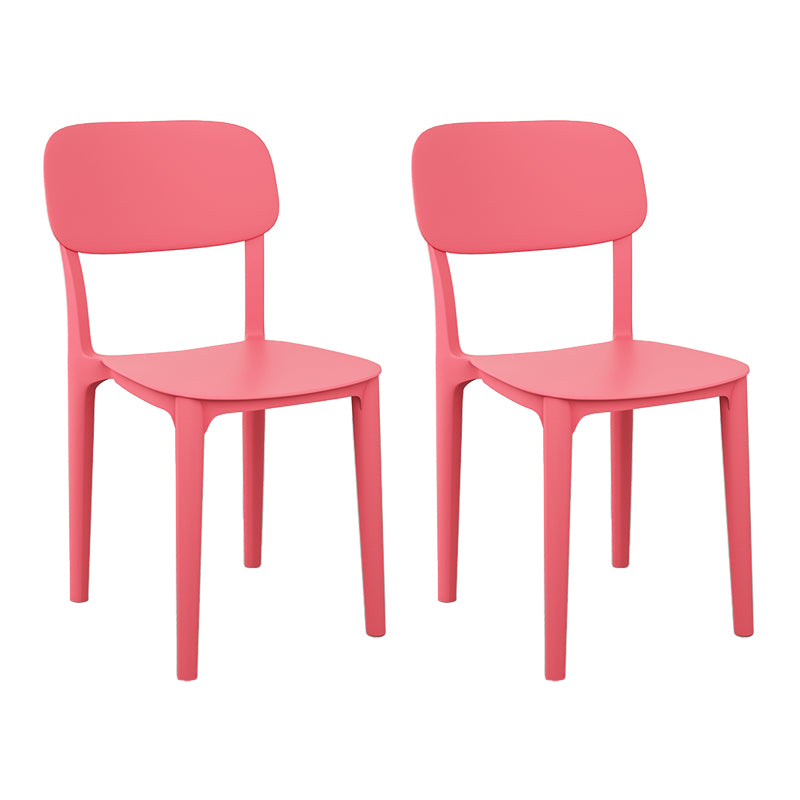 Plastic Dining Chair Modern Kitchen Side Chair 17'' Wide Open Back Dining Side Chair