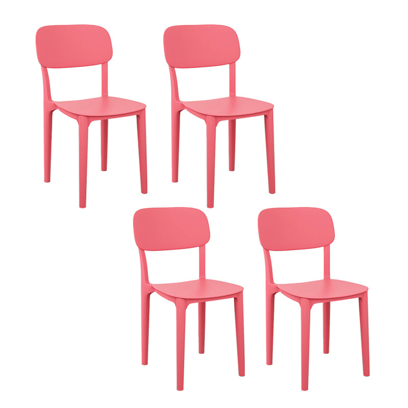 Plastic Dining Chair Modern Kitchen Side Chair 17'' Wide Open Back Dining Side Chair