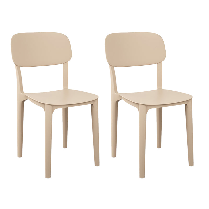 Plastic Dining Chair Modern Kitchen Side Chair 17'' Wide Open Back Dining Side Chair