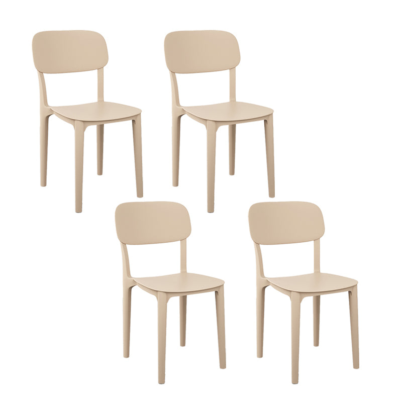 Plastic Dining Chair Modern Kitchen Side Chair 17'' Wide Open Back Dining Side Chair