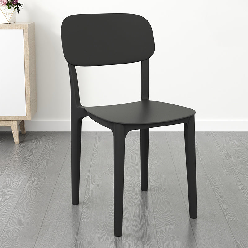 Plastic Dining Chair Modern Kitchen Side Chair 17'' Wide Open Back Dining Side Chair