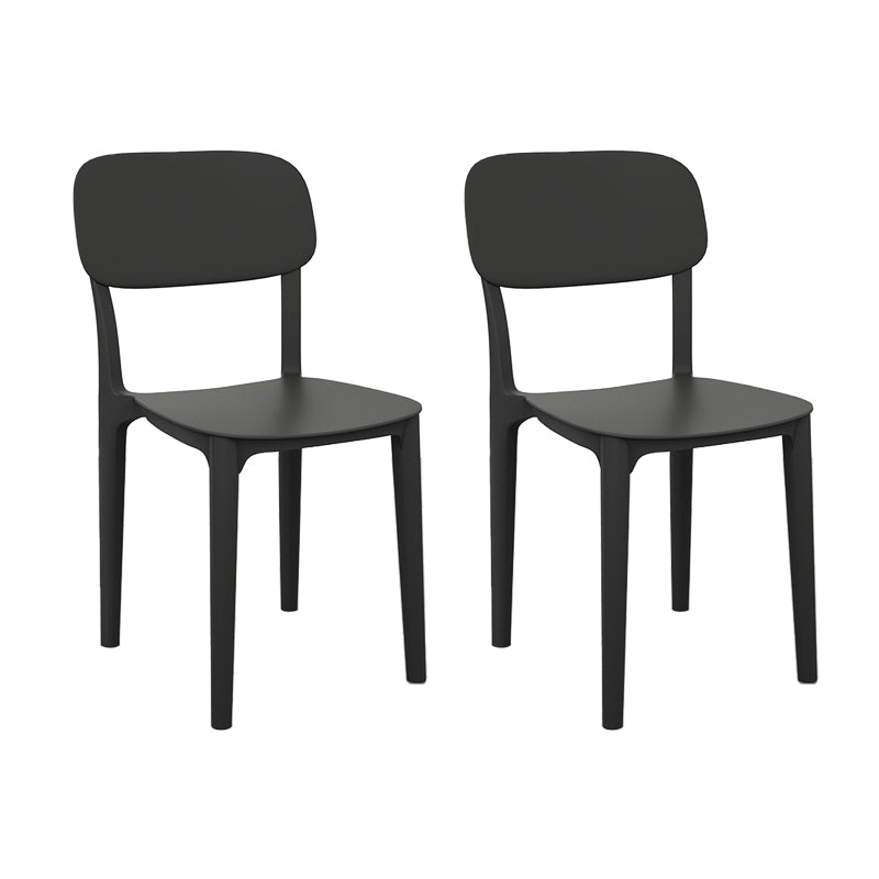 Plastic Dining Chair Modern Kitchen Side Chair 17'' Wide Open Back Dining Side Chair