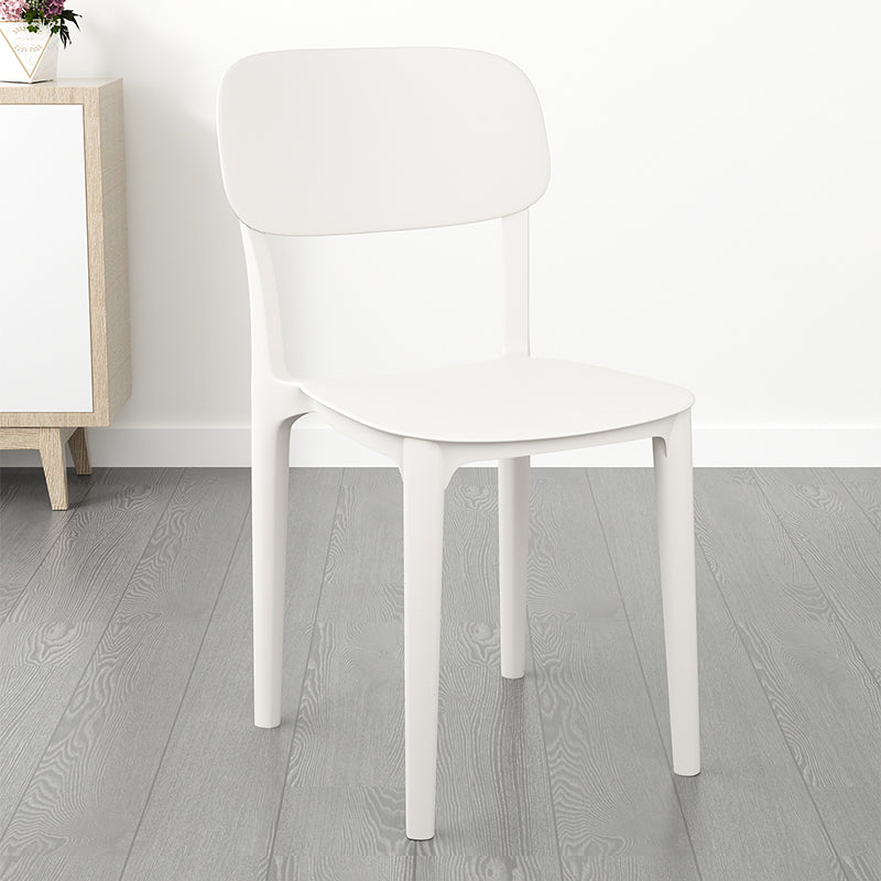 Plastic Dining Chair Modern Kitchen Side Chair 17'' Wide Open Back Dining Side Chair