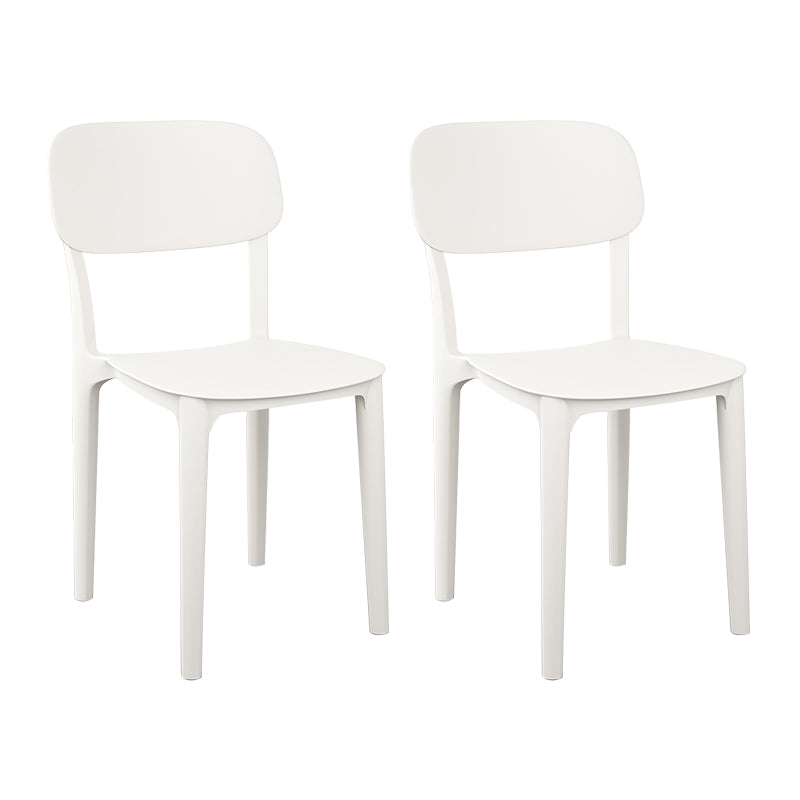 Plastic Dining Chair Modern Kitchen Side Chair 17'' Wide Open Back Dining Side Chair