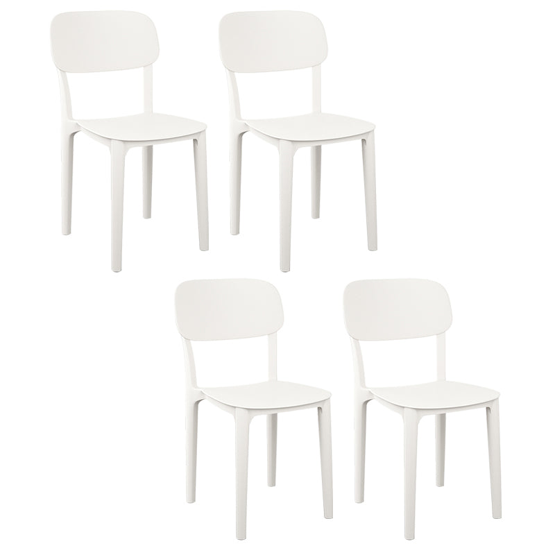 Plastic Dining Chair Modern Kitchen Side Chair 17'' Wide Open Back Dining Side Chair