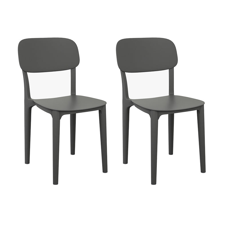 Plastic Dining Chair Modern Kitchen Side Chair 17'' Wide Open Back Dining Side Chair