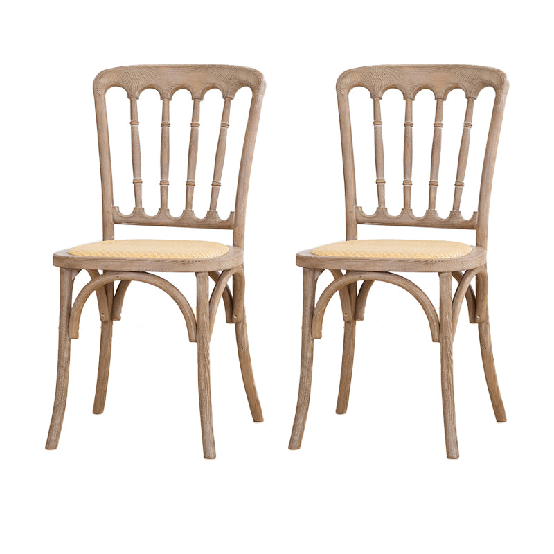 French Modern Design Slat Back Side Ash Woods Chair Home Dining Chairs