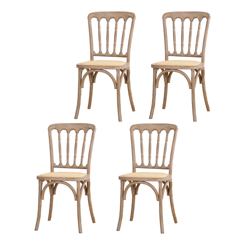 French Modern Design Slat Back Side Ash Woods Chair Home Dining Chairs