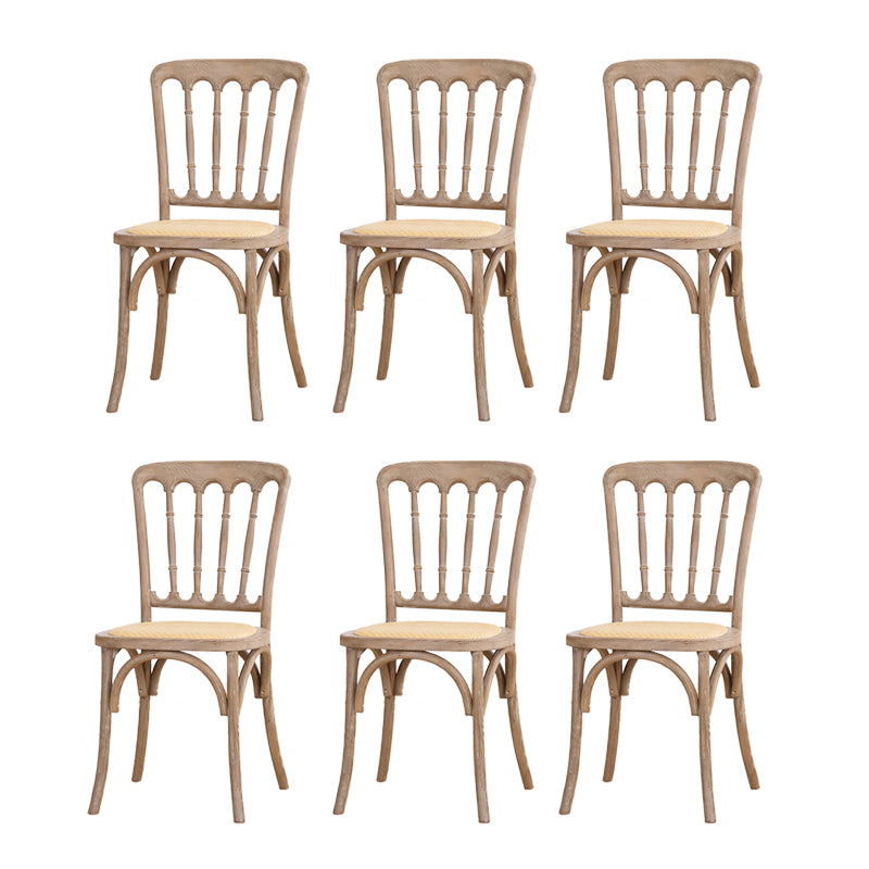 French Modern Design Slat Back Side Ash Woods Chair Home Dining Chairs