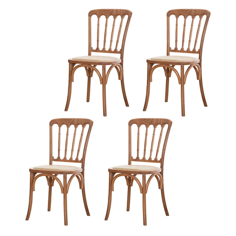 French Modern Design Slat Back Side Ash Woods Chair Home Dining Chairs