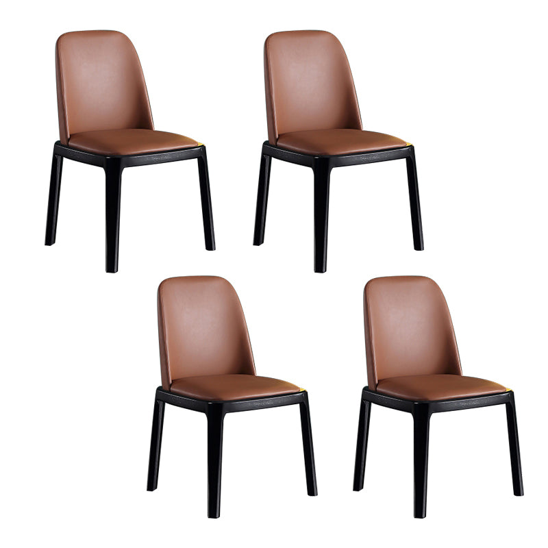 Solid Wood Modern Dining Room Chairs Matte Finish Parsons Dining Chair