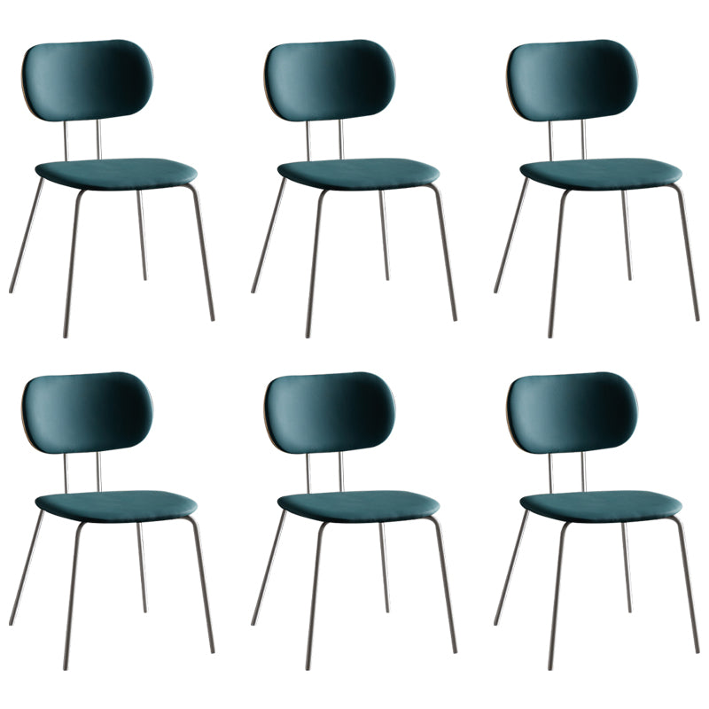 Industrial Style Matte Finish Metal Side Chair Open Back Dining Side Chair