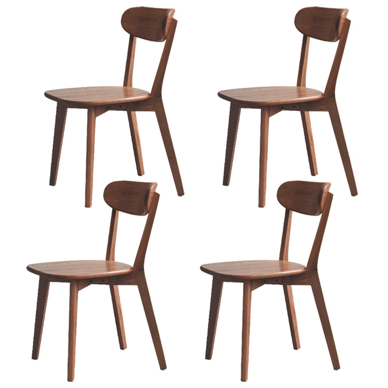 Scandinavian Style Dining Room Chair Wood Dining Side Armless Chair for Kitchen