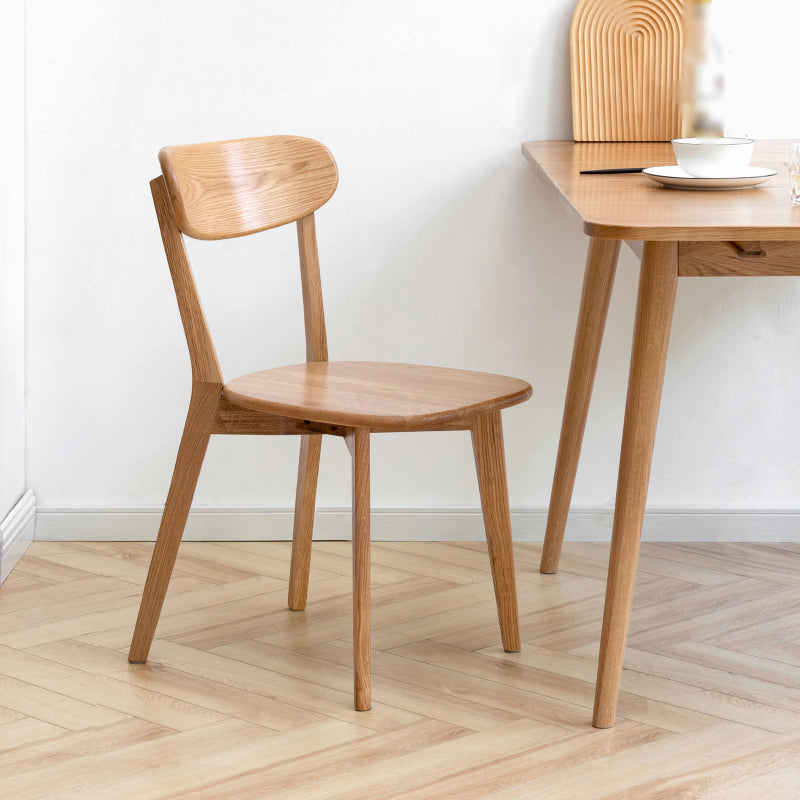 Scandinavian Style Dining Room Chair Wood Dining Side Armless Chair for Kitchen