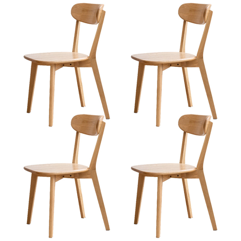 Scandinavian Style Dining Room Chair Wood Dining Side Armless Chair for Kitchen