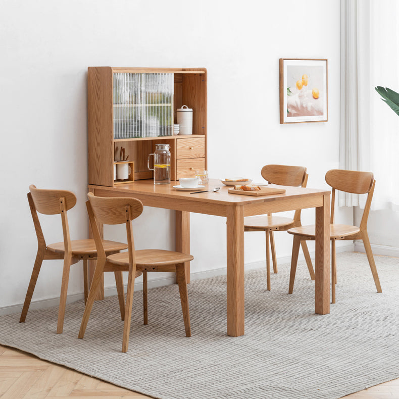 Scandinavian Style Dining Room Chair Wood Dining Side Armless Chair for Kitchen