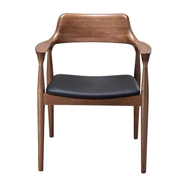 Contemporary Style Dining Chair Solid Wood Open Back Dining Side Chair for Restaurant