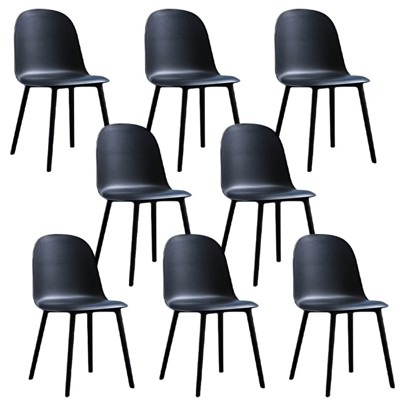 Glam Style Metal Side Chair Matte Finish Solid Back Dining Room Dining Chair