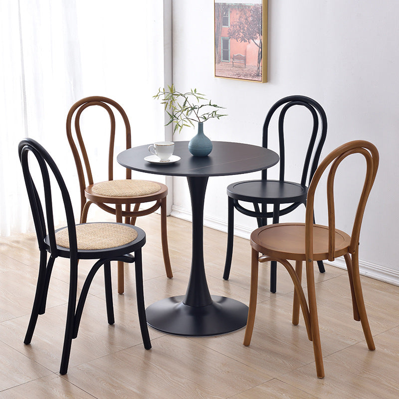 Modern Kitchen Dining Room Birch Wood Chair Windsor Back Side Chairs Set