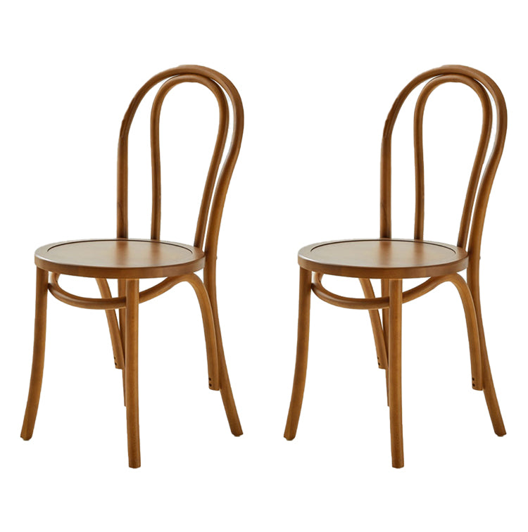 Modern Kitchen Dining Room Birch Wood Chair Windsor Back Side Chairs Set