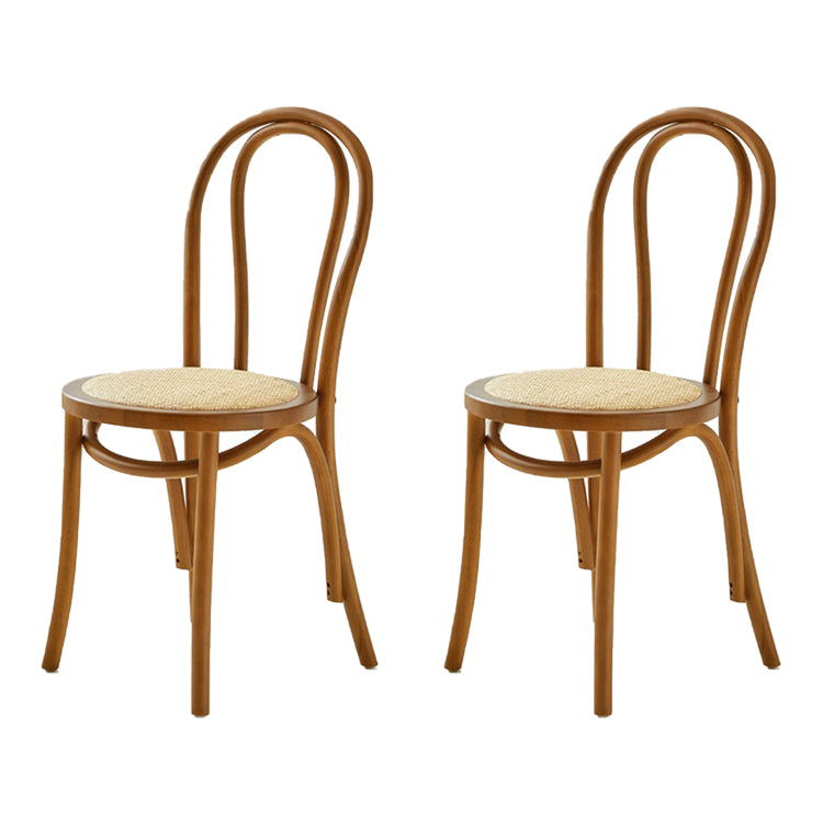 Modern Kitchen Dining Room Birch Wood Chair Windsor Back Side Chairs Set