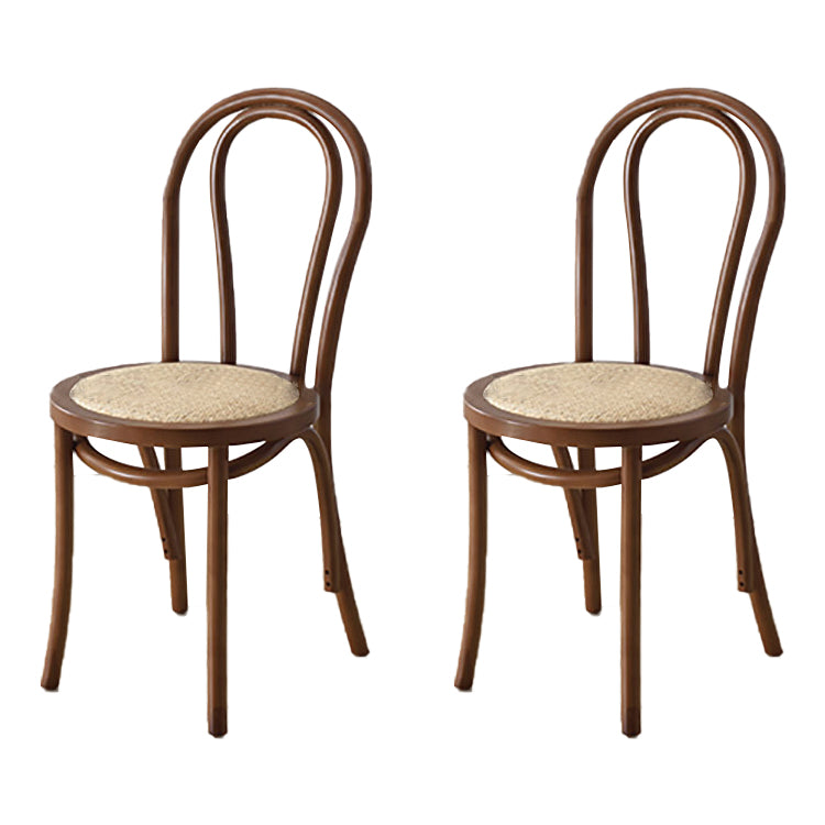 Modern Kitchen Dining Room Birch Wood Chair Windsor Back Side Chairs Set