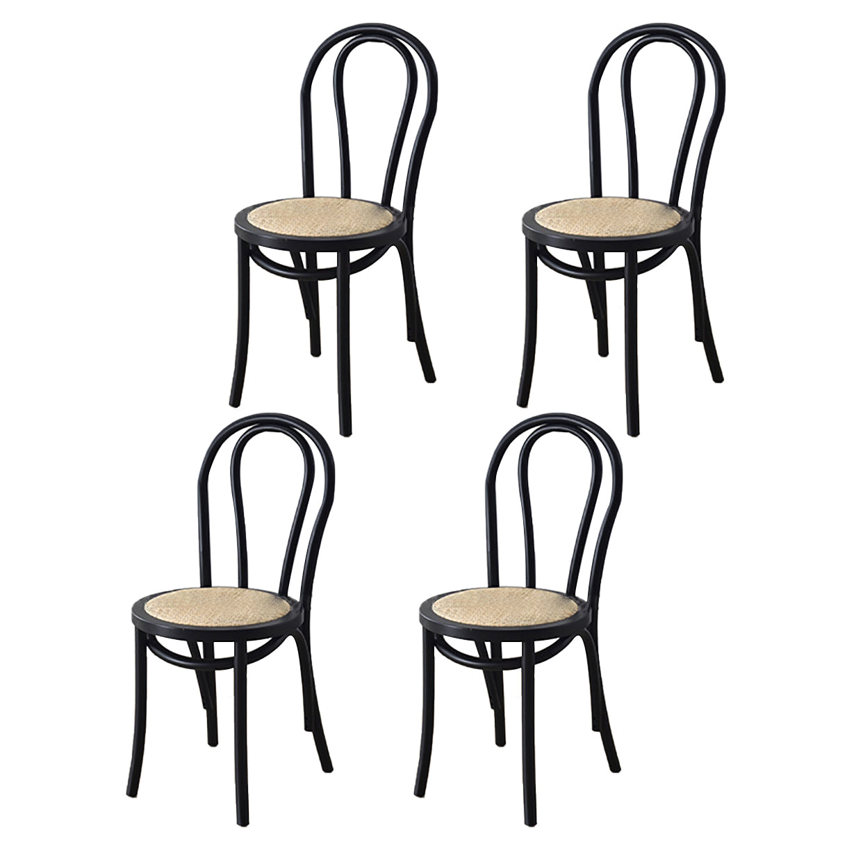 Modern Kitchen Dining Room Birch Wood Chair Windsor Back Side Chairs Set