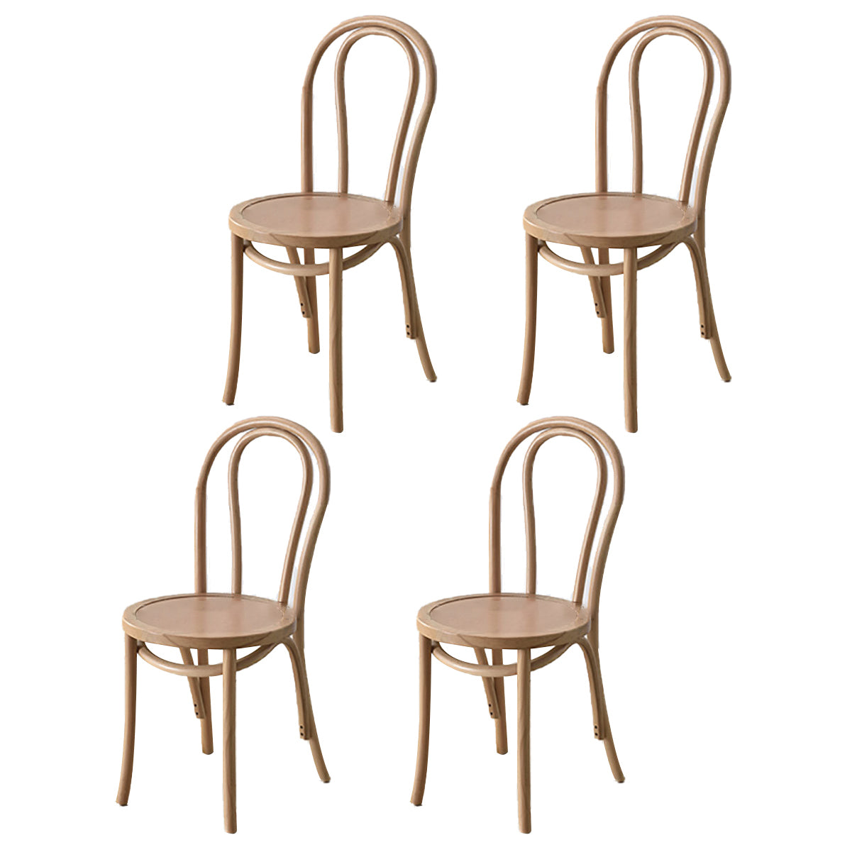 Modern Kitchen Dining Room Birch Wood Chair Windsor Back Side Chairs Set