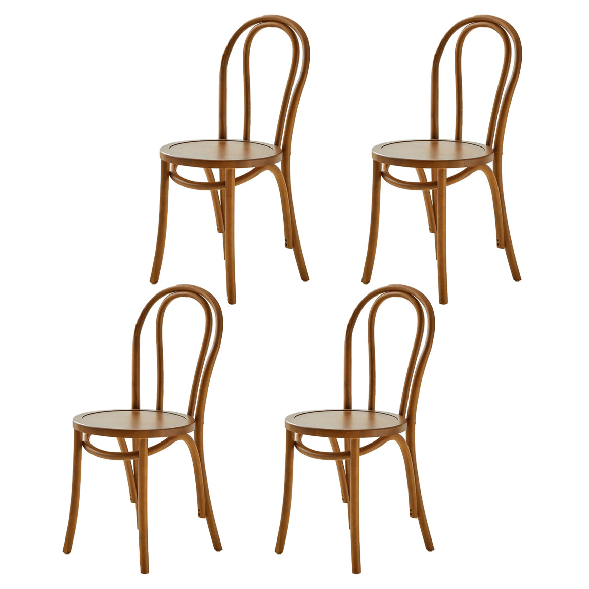 Modern Kitchen Dining Room Birch Wood Chair Windsor Back Side Chairs Set