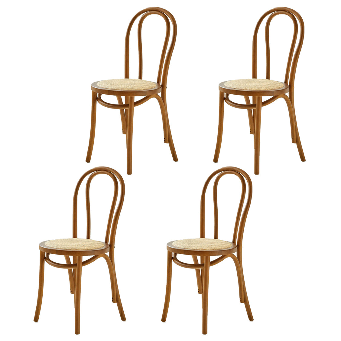 Modern Kitchen Dining Room Birch Wood Chair Windsor Back Side Chairs Set