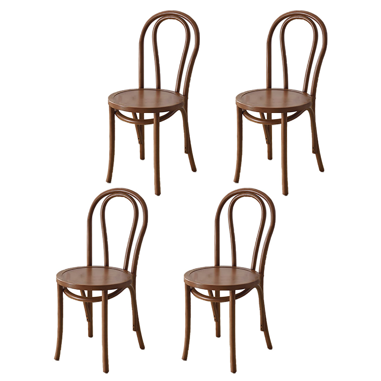 Modern Kitchen Dining Room Birch Wood Chair Windsor Back Side Chairs Set