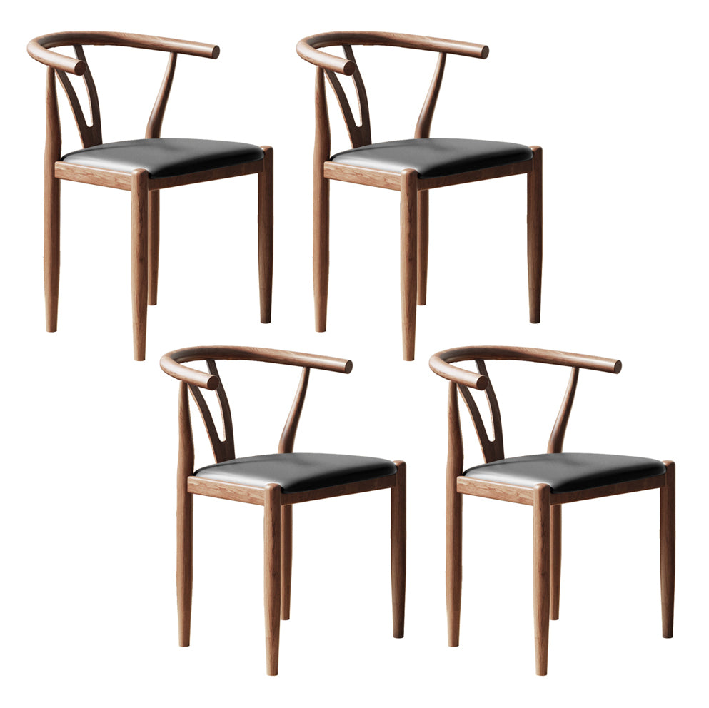 Nordic Style Metal Dining Arm Chair PU Leather Dining Chairs for Home Use