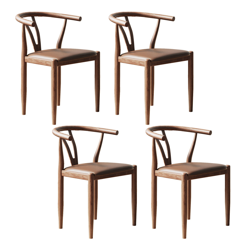 Nordic Style Metal Dining Arm Chair PU Leather Dining Chairs for Home Use