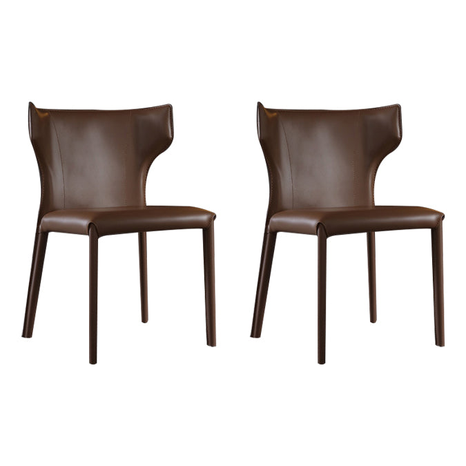 Contemporary Wingback Kitchen Dining Side Chair Metal Dining Side Chair