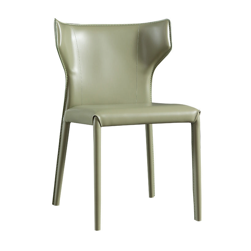 Contemporary Wingback Kitchen Dining Side Chair Metal Dining Side Chair