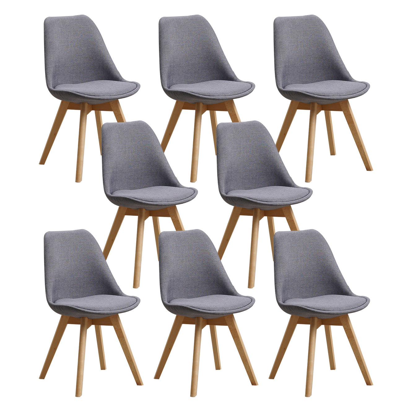 Wood Scandinavian Brasserie Side Chair 17'' Wide Parsons Dining Chairs