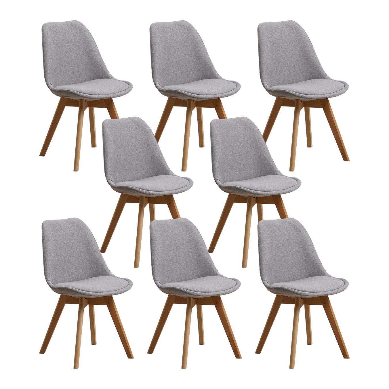 Wood Scandinavian Brasserie Side Chair 17'' Wide Parsons Dining Chairs