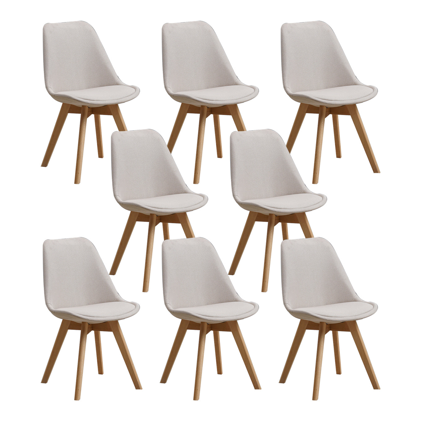 Wood Scandinavian Brasserie Side Chair 17'' Wide Parsons Dining Chairs