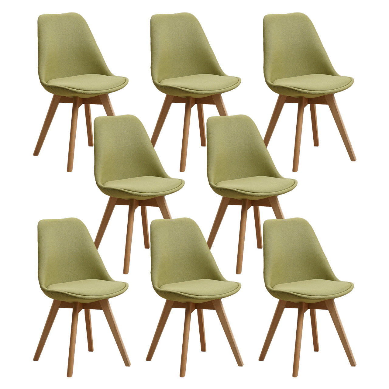 Wood Scandinavian Brasserie Side Chair 17'' Wide Parsons Dining Chairs