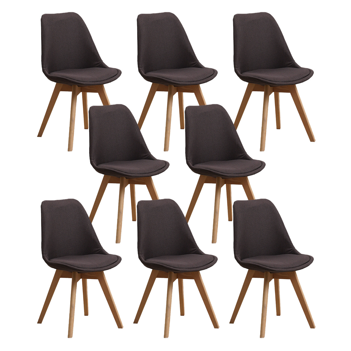 Wood Scandinavian Brasserie Side Chair 17'' Wide Parsons Dining Chairs