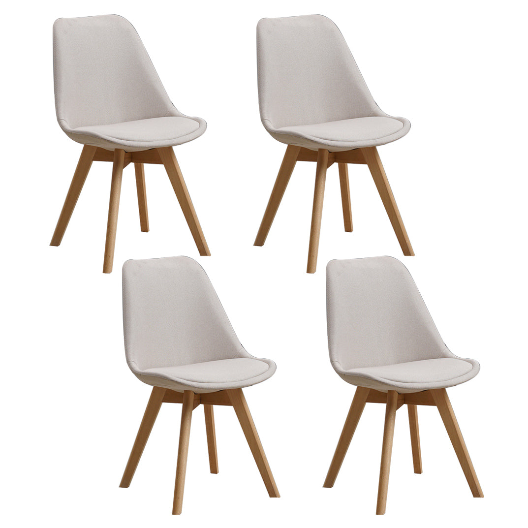 Wood Scandinavian Brasserie Side Chair 17'' Wide Parsons Dining Chairs