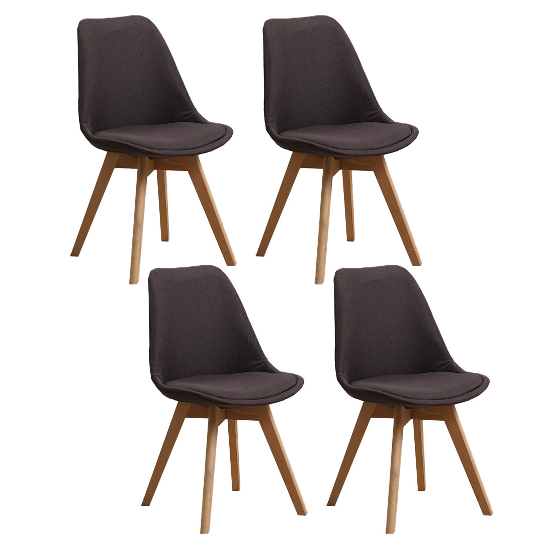 Wood Scandinavian Brasserie Side Chair 17'' Wide Parsons Dining Chairs